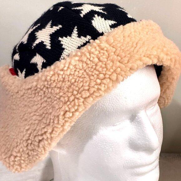 Americana Aviation Stars Stripes Trapper Hat Cap Skiing Snowboard Unisex - Picture 6 of 11